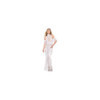 Robe bodystocking en résille et dentelle blanche 